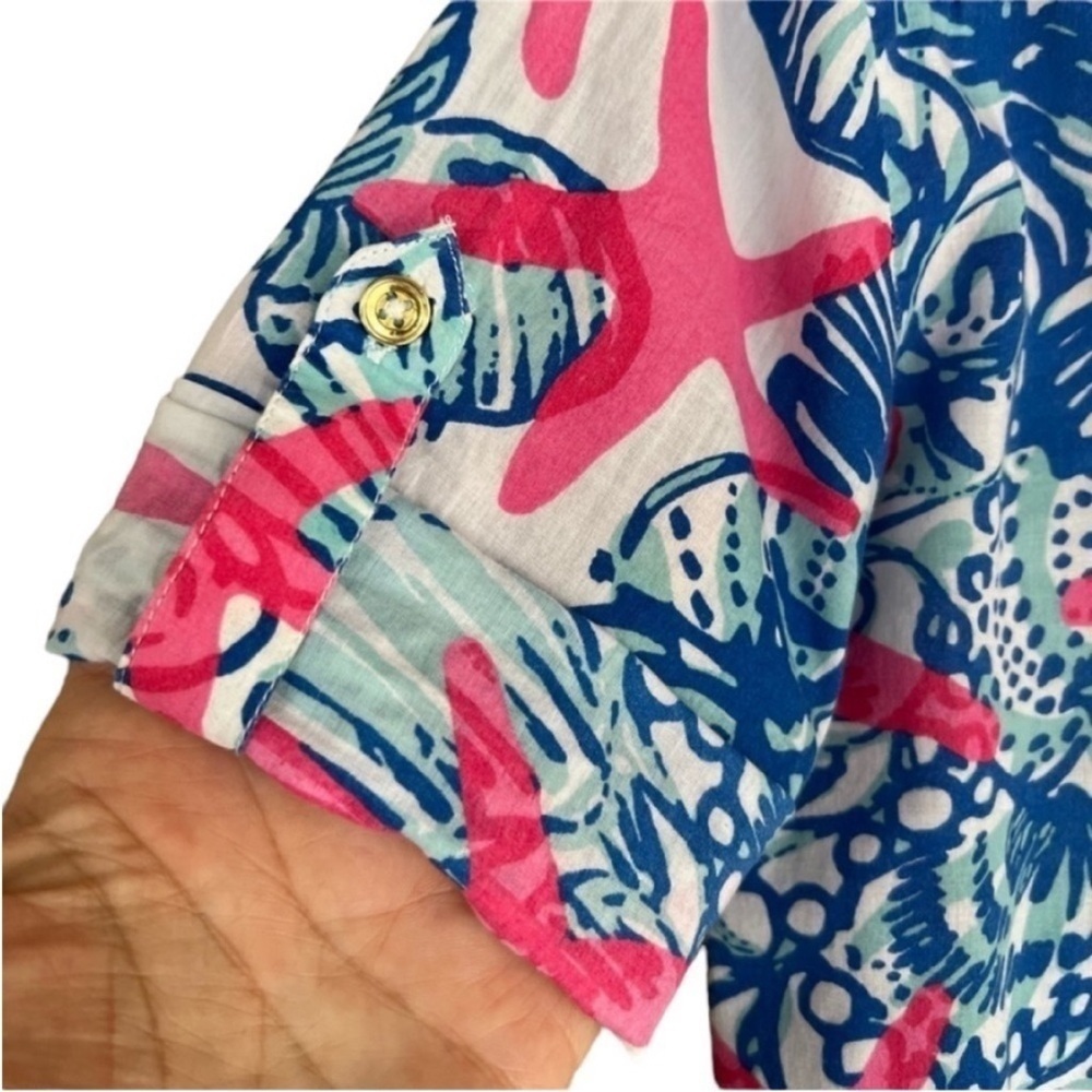 Lilly Pulitzer Atlee Tunic Dress She She Shells Print Cotton Girls Small - Picture 5 of 13